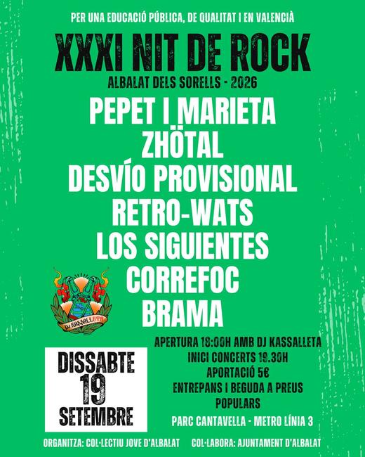Nit de Rock Albalat dels Sorells 2026